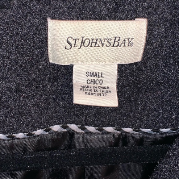 St. John’s Bay wool pea coat. Size S - Picture 3 of 7